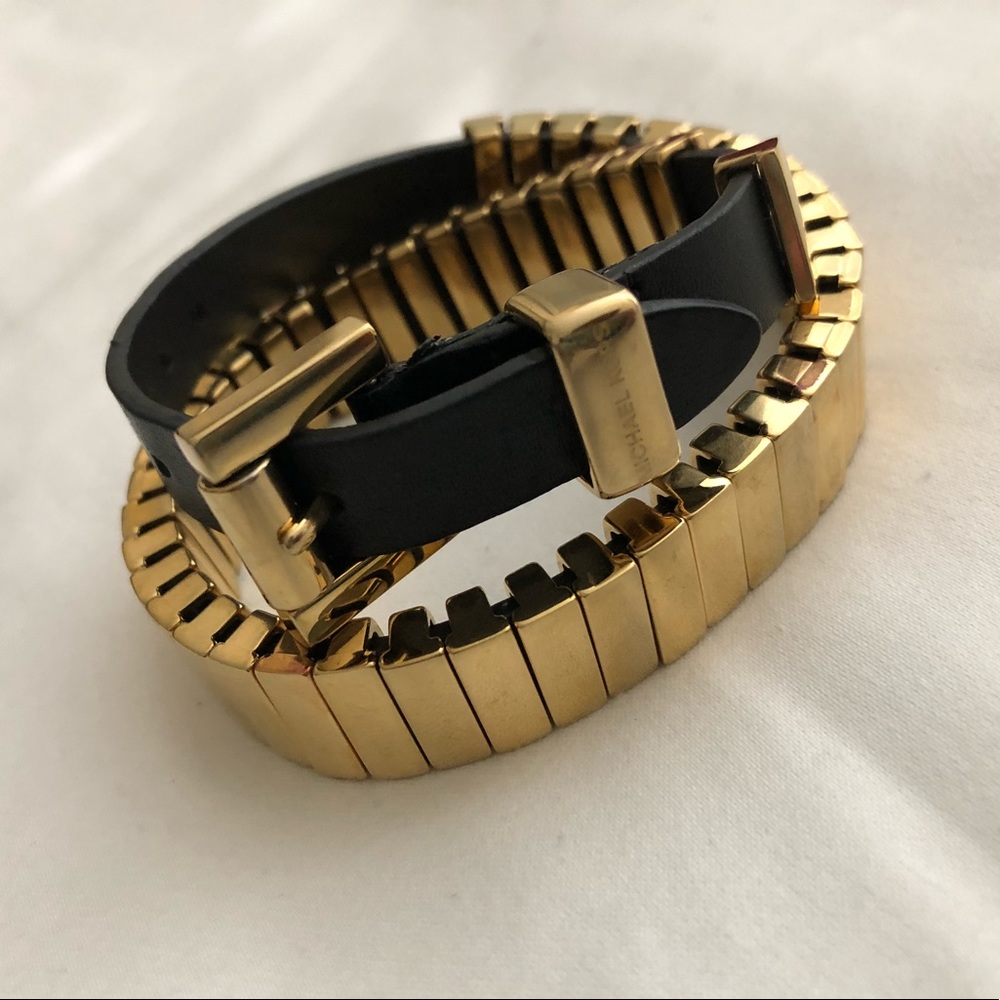 Michael Kors Double Wrap Gold/Black bracelet
